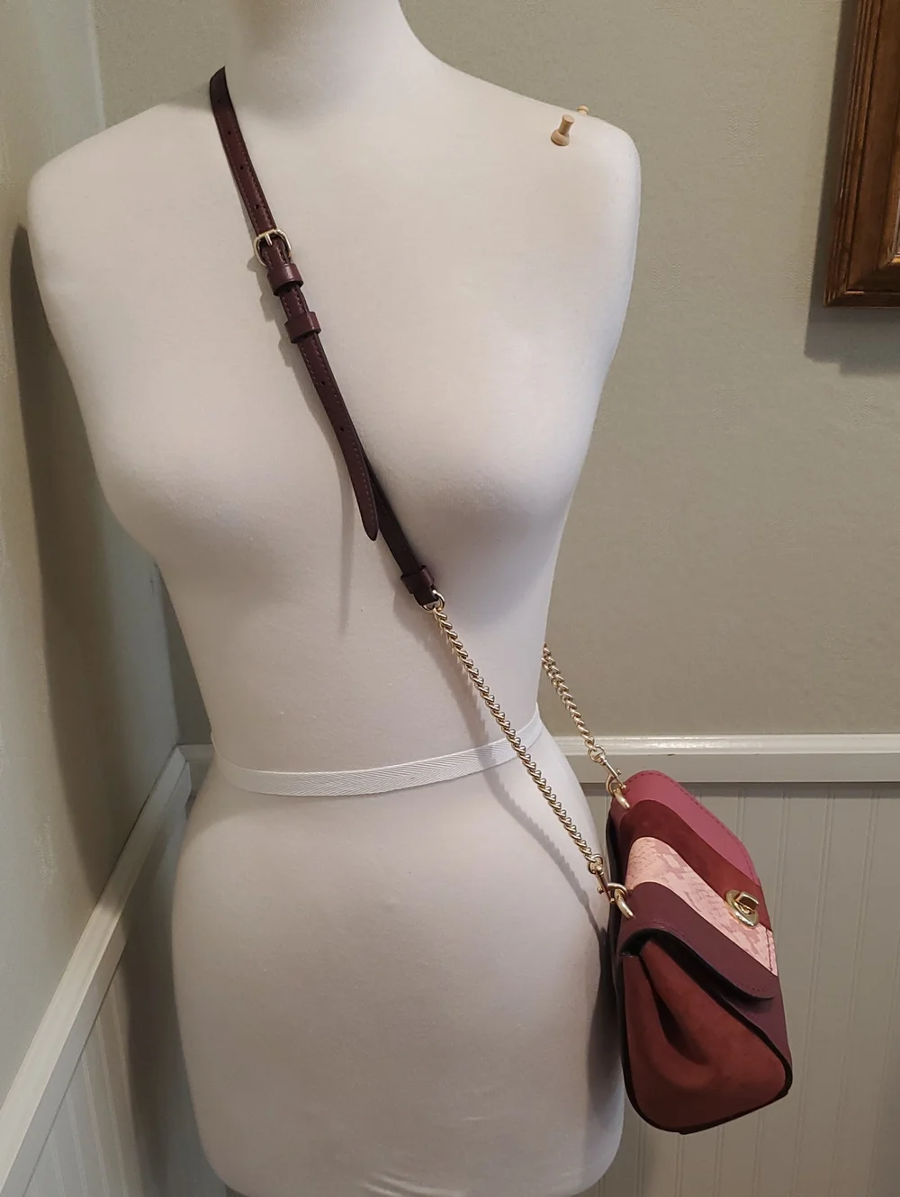 Like NEW Coach Striped Faye Crossbody Bag
